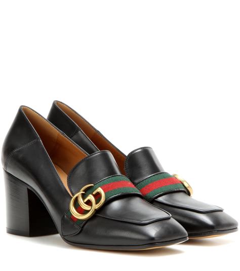 gucci loafer mid heels|Gucci loafer boots.